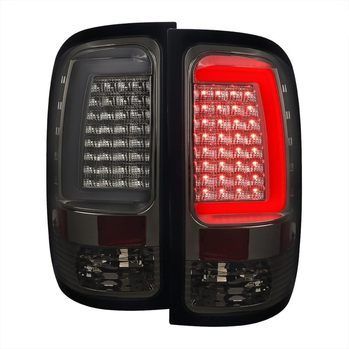 Spec-D LED Tail Lights GMC Sierra 1500 (07-13) 2500/3500 (07-14) C-Bar LED - Red/Black