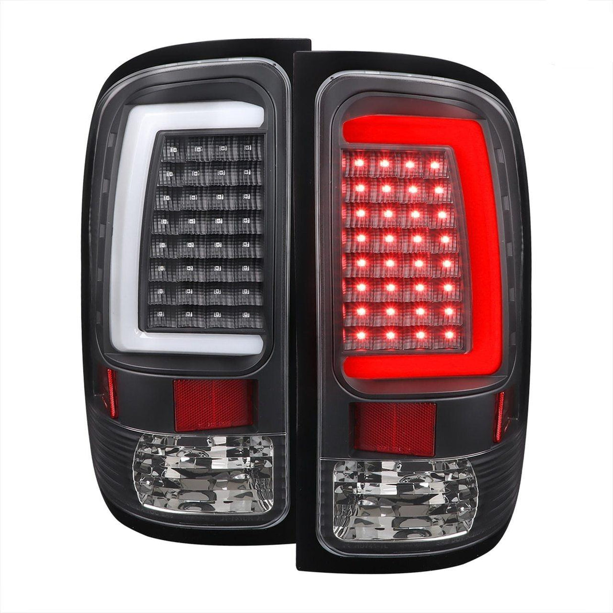 Spec-D LED Tail Lights GMC Sierra 1500 (07-13) 2500/3500 (07-14) C-Bar LED - Red/Black