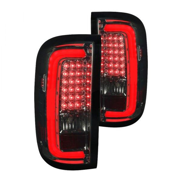 Spec-D LED Tail Lights GMC Sierra (2014-2018) C-BAR - Black / Clear / Smoked / Tinted / Red