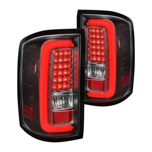 Spec-D LED Tail Lights GMC Sierra (2014-2018) C-BAR - Black / Clear / Smoked / Tinted / Red