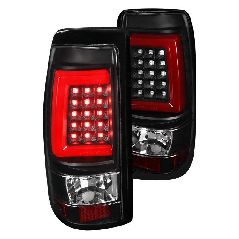 Spec-D LED Tail Lights Silverado (03-06) C-Bar Black / Smoke / Red