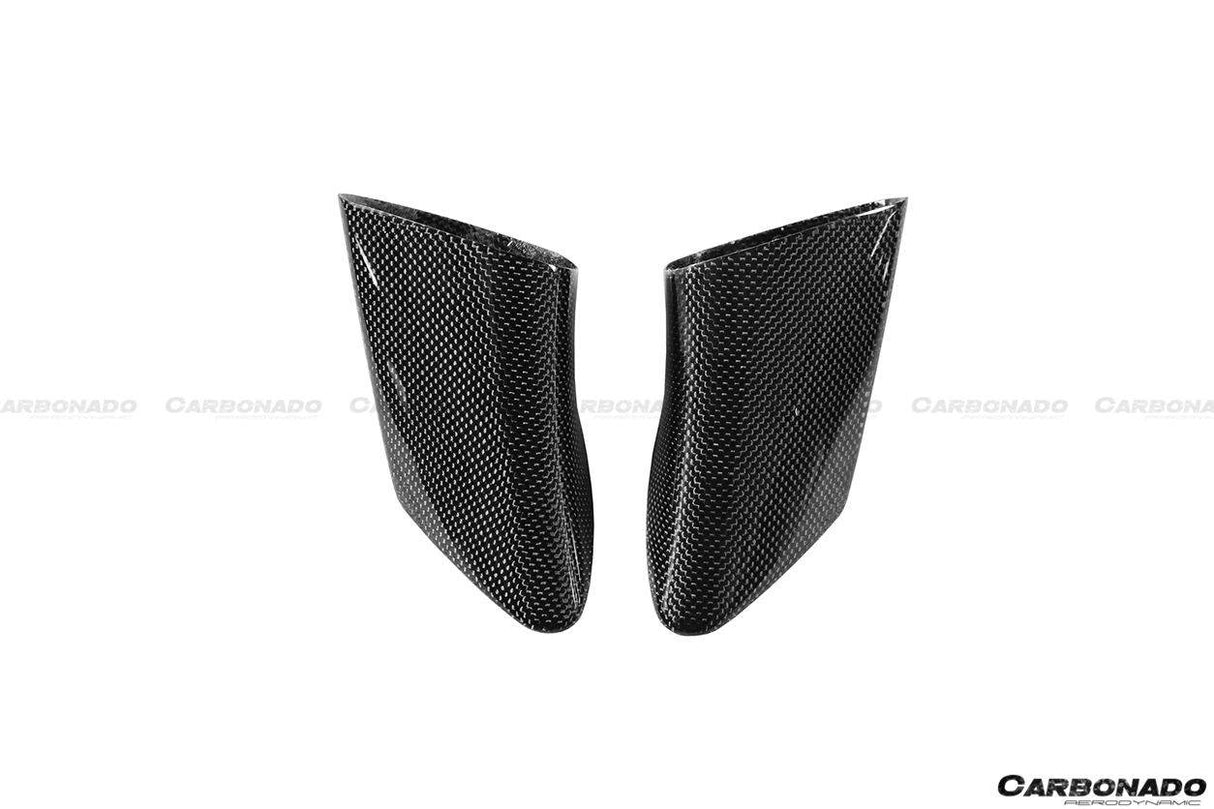 2015-2020 Ferrari Carbon Fiber Mirror House with Base Replacement Carbonado (OE) | Fits: F8, 488, Pista
