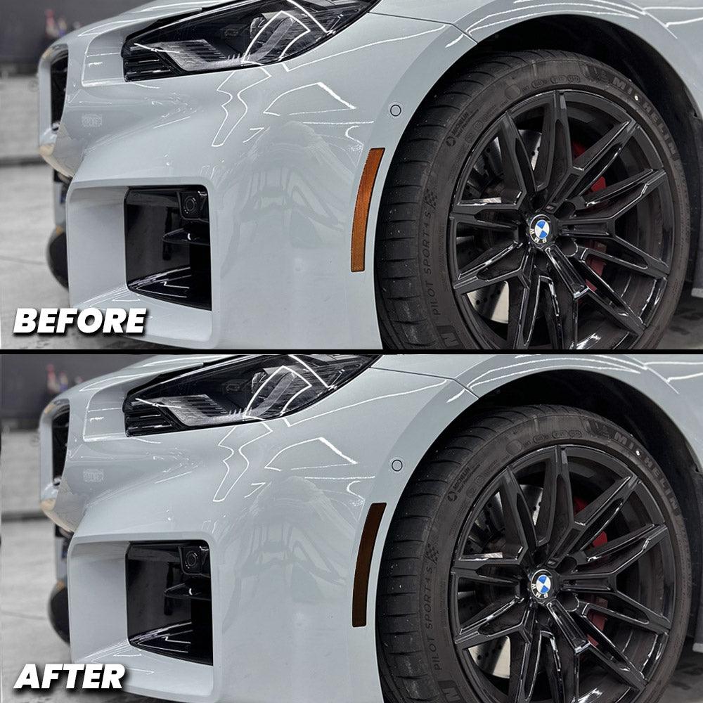 2023+ BMW G87 M2 Front Bumper Reflector Pre-cut Overlay Smoked