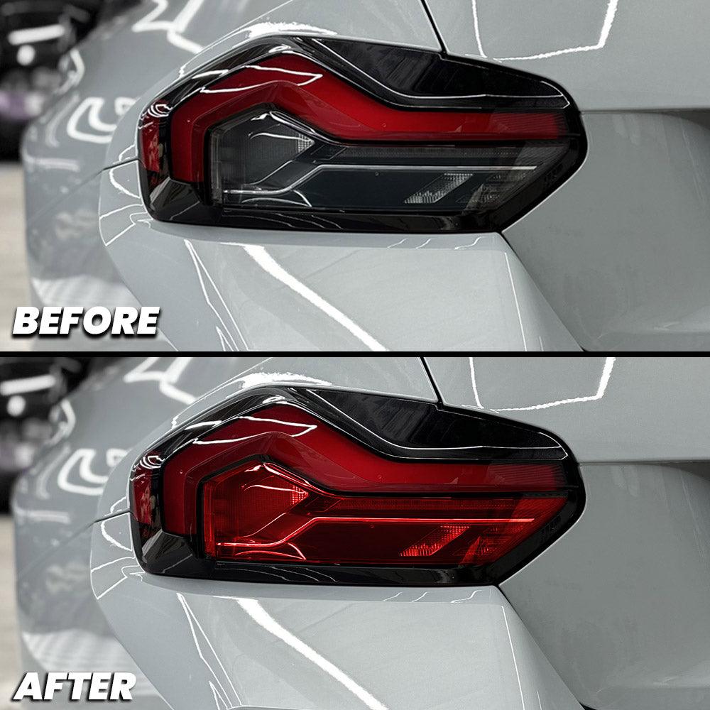 2023+ BMW G87 M2 and 2-Series G42 G43 Tail Light Turn Signal / Reverse Pre-cut Overlay Smoked