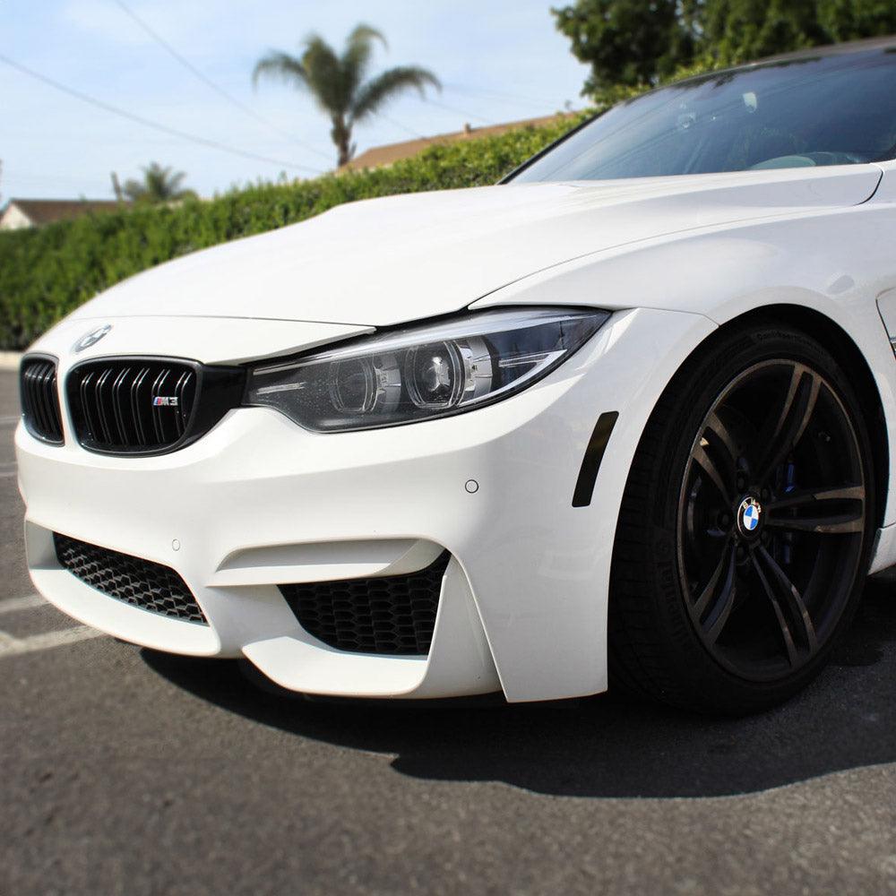BMW F80 M3 / F82 & F83 M4 Front Bumper Reflector Overlay Smoked