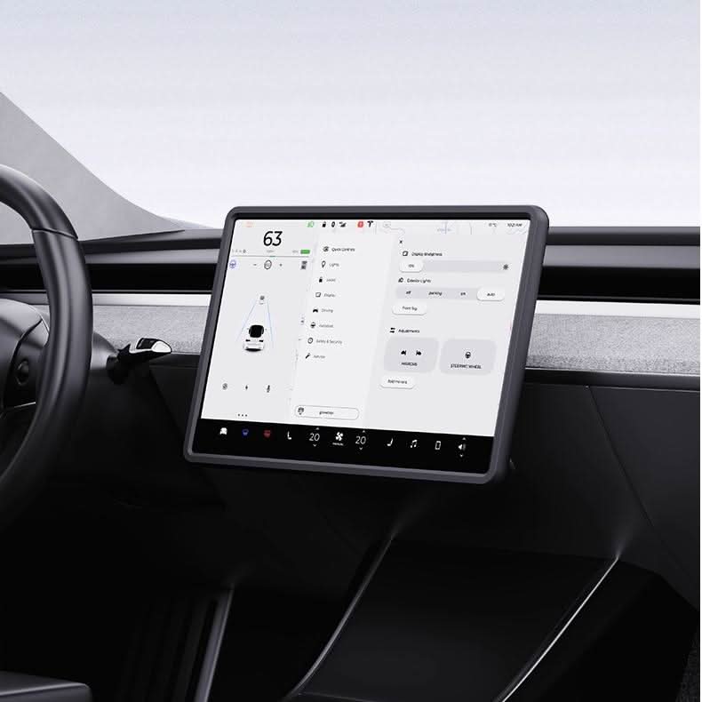 Magnetic Silicone Center Screen Frame for Model Y Juniper & Model 3 Highland