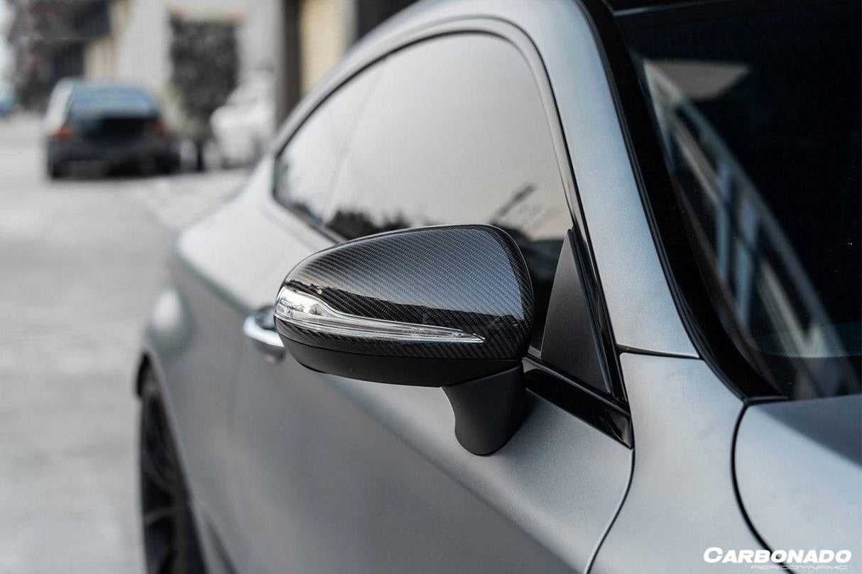 2014-2021 Mercedes Benz W205 W222 C217 E-Class W213 Autoclave Carbon Fiber Mirror Housing Replacement Carbonado (OE) Fits: C-Class, C43 AMG, C63 AMG, S-Class, S63 AMG, S-Class Coupe, S63 AMG Coupe, E-Class, E63 AMG
