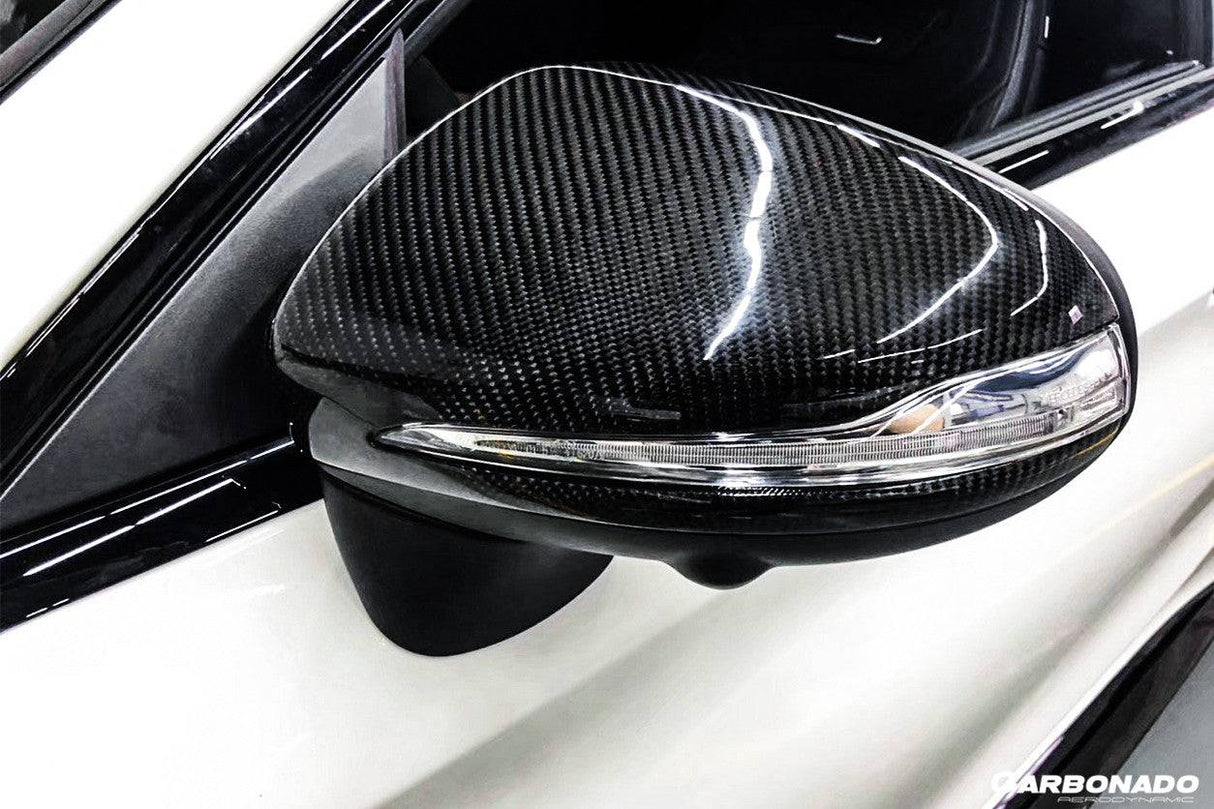 2014-2021 Mercedes Benz W205 W222 C217 E-Class W213 Autoclave Carbon Fiber Mirror Housing Replacement Carbonado (OE) Fits: C-Class, C43 AMG, C63 AMG, S-Class, S63 AMG, S-Class Coupe, S63 AMG Coupe, E-Class, E63 AMG