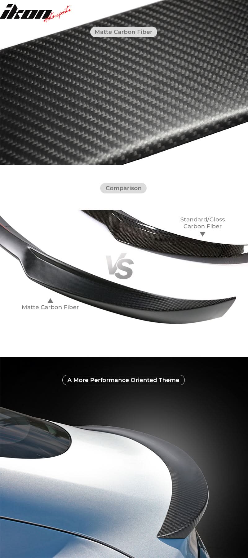2012-2018 BMW 3-Series F30 P Style Red Line Carbon Fiber Trunk Spoiler