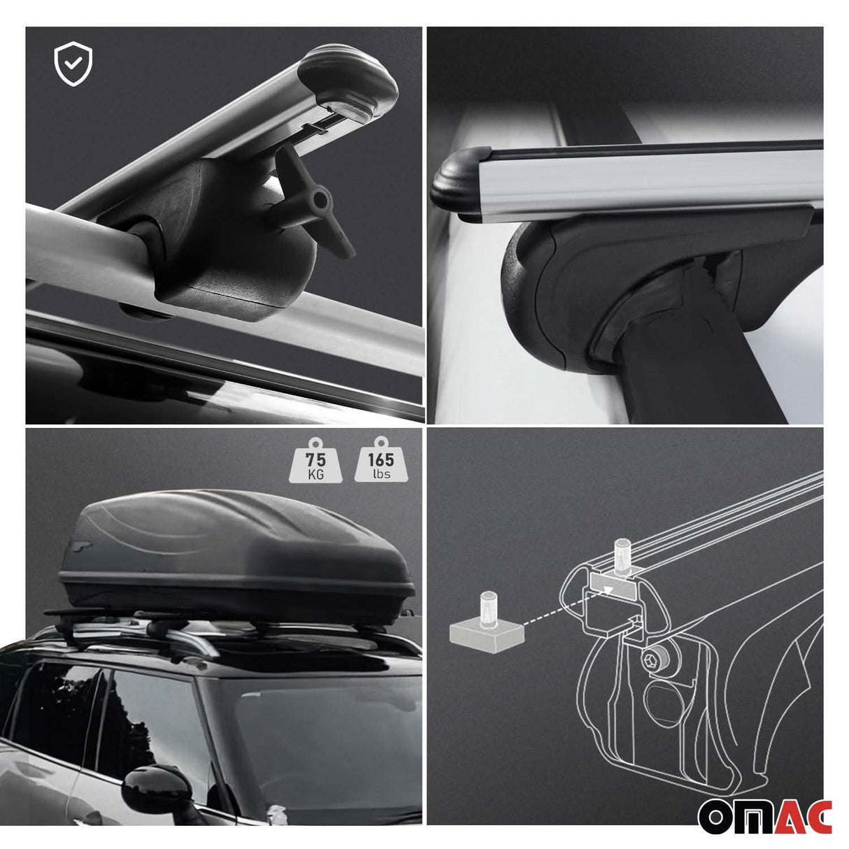 2013-2016 Mazda CX-5 Roof Rack Cross Bars Silver
