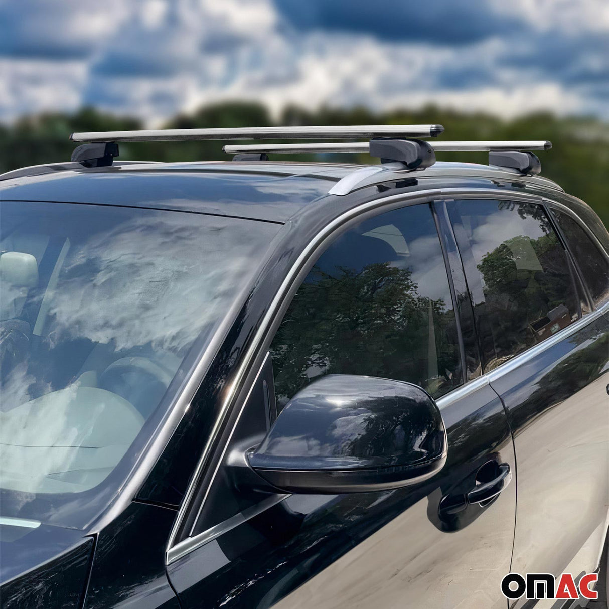 2016-2022 BMW X1 F48 Roof Rack Cross Bars Black Carrier 2 Pcs
