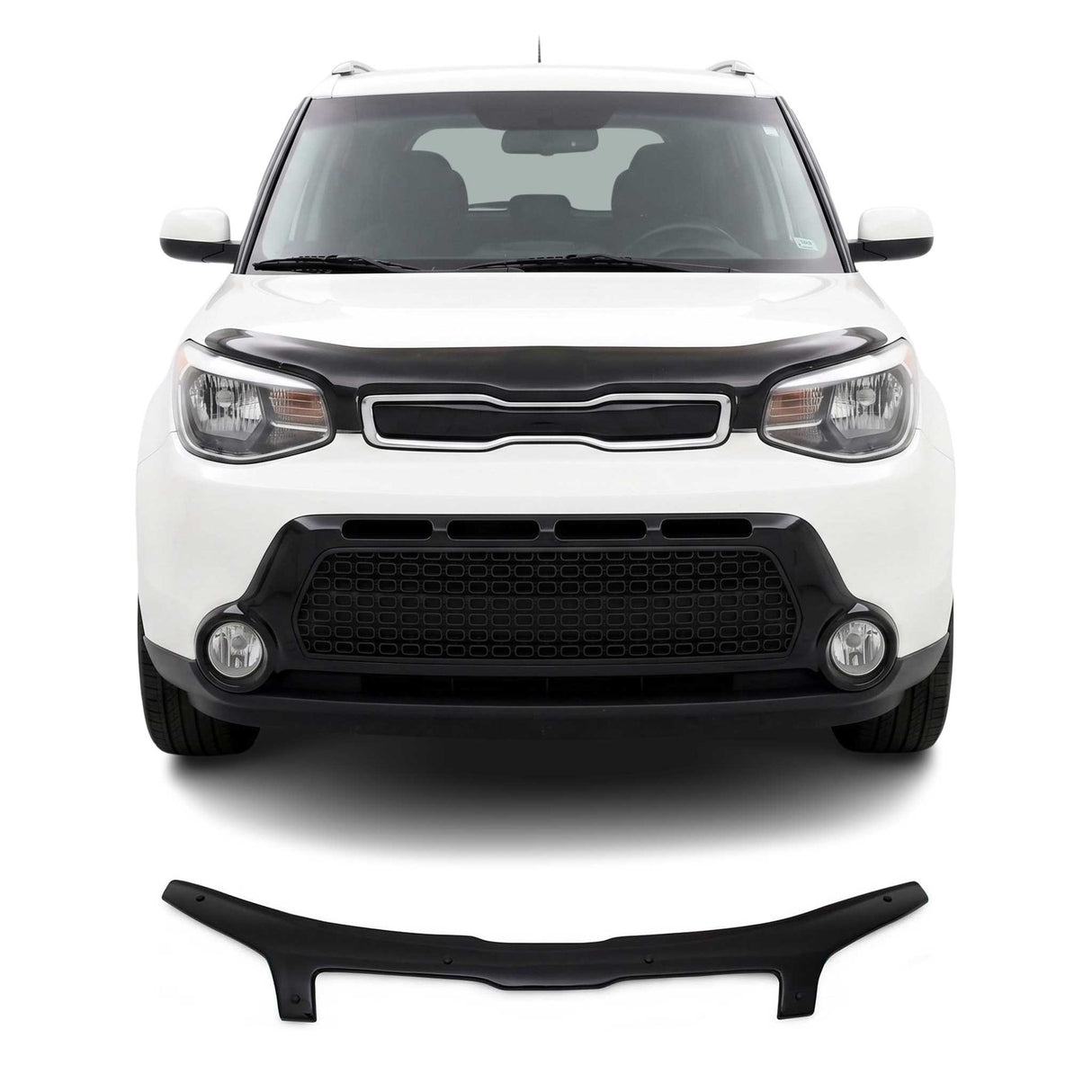 2014-2019 Kia Soul Front Bug Shield Hood Deflector 1 Pc Smoke