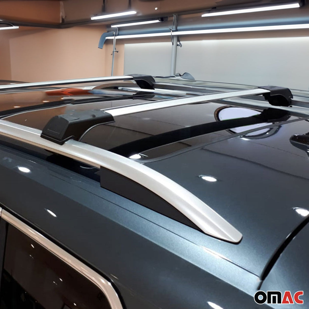2016-2024 Mercedes Metris Roof Rack Cross Bars Silver
