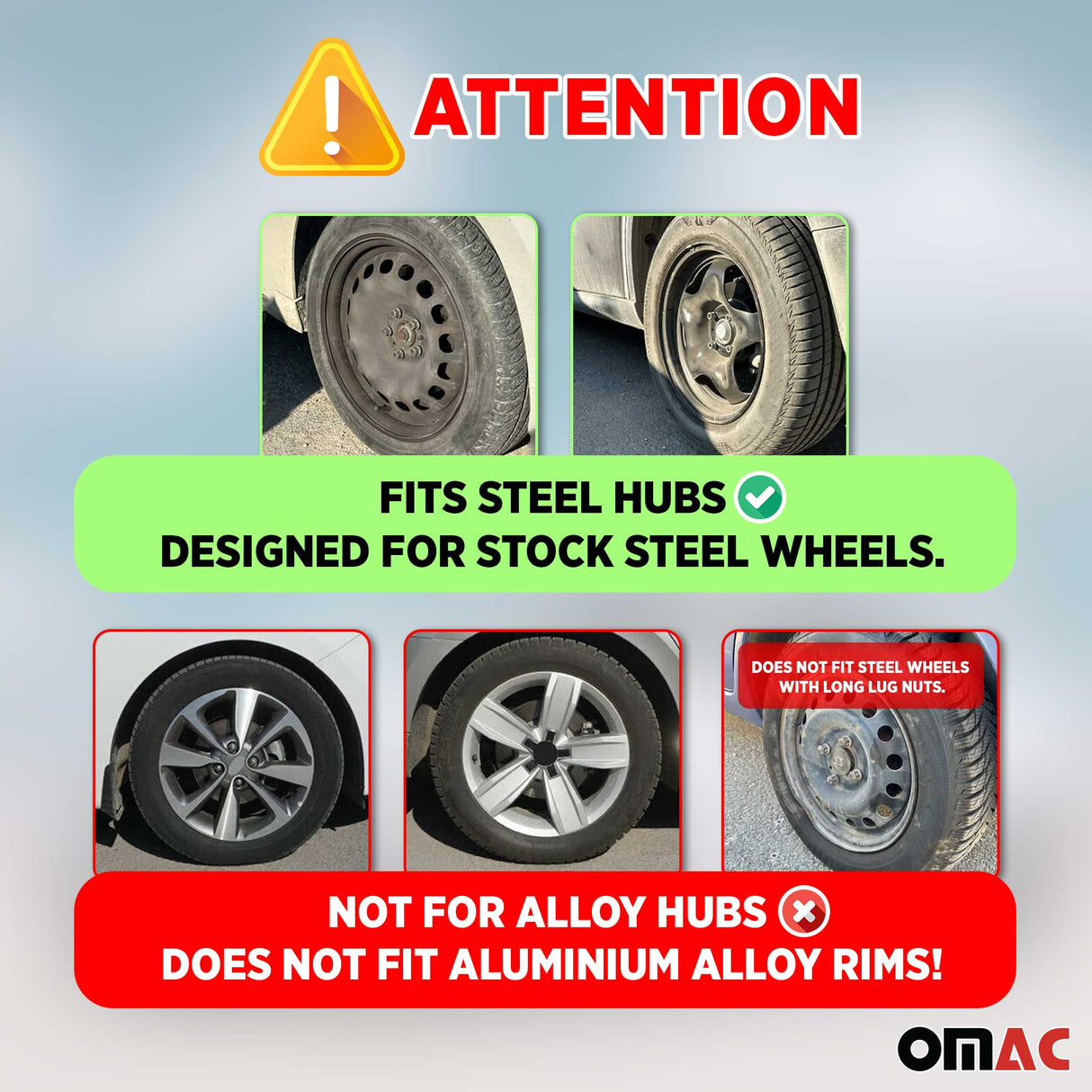 Bicolo Hub Caps Wheel Cover 14" Black Matt & White Full Set 4 pcs.