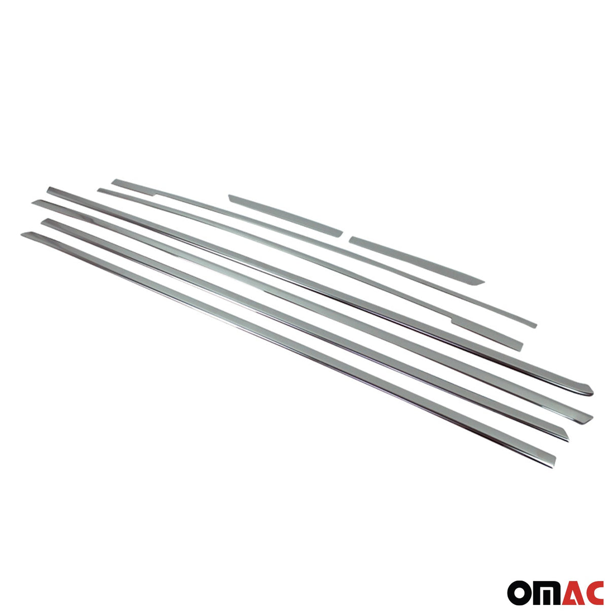 2016-2024 Mercedes Metris Long Window Molding Trim Streamer S. Steel 8 Pcs