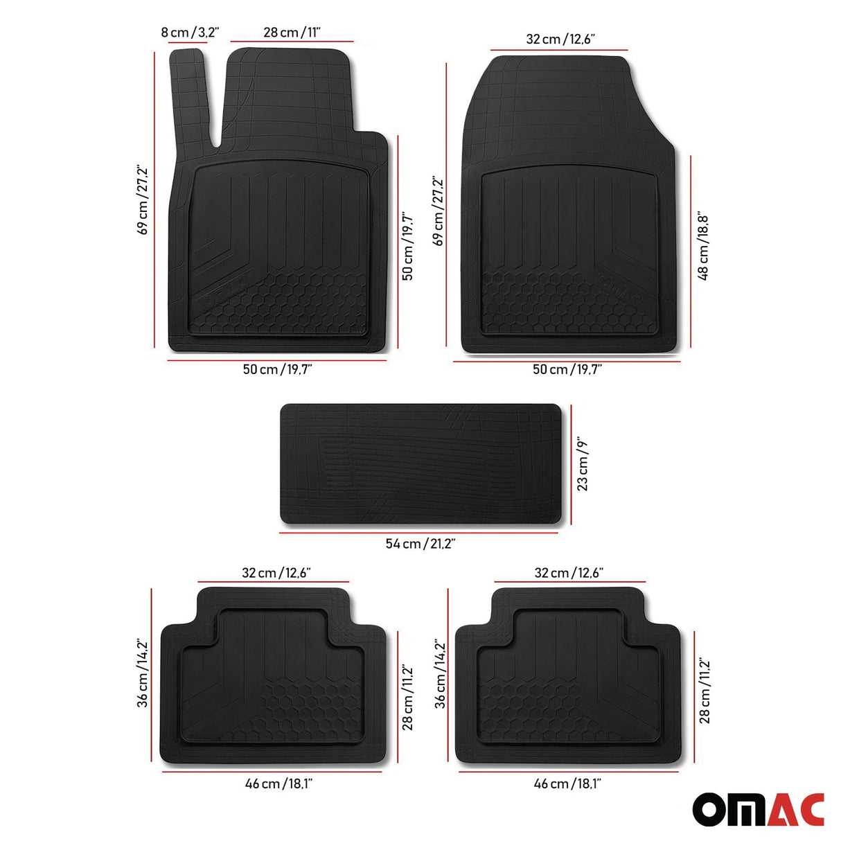 2020-2026 BMW 8 Series G15 Coupe Universal Floor Mats Liner All Weather 3D Black Waterproof 5 Pcs