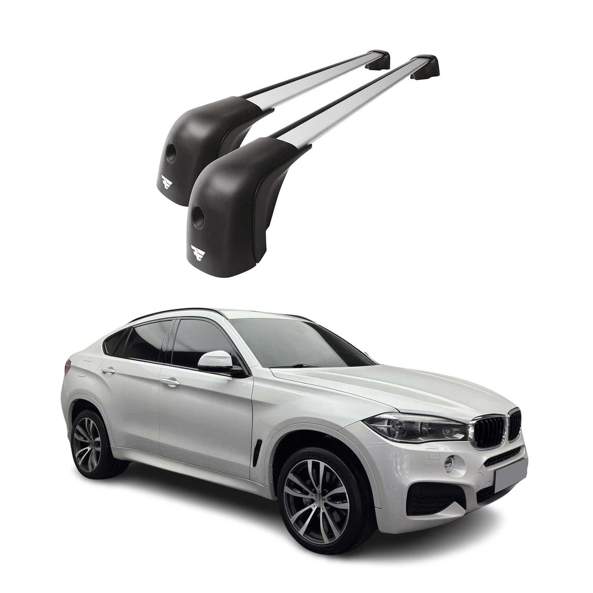 2015-2026 BMW X6 F16 / X6 G06 Roof Racks Cross Bars Silver