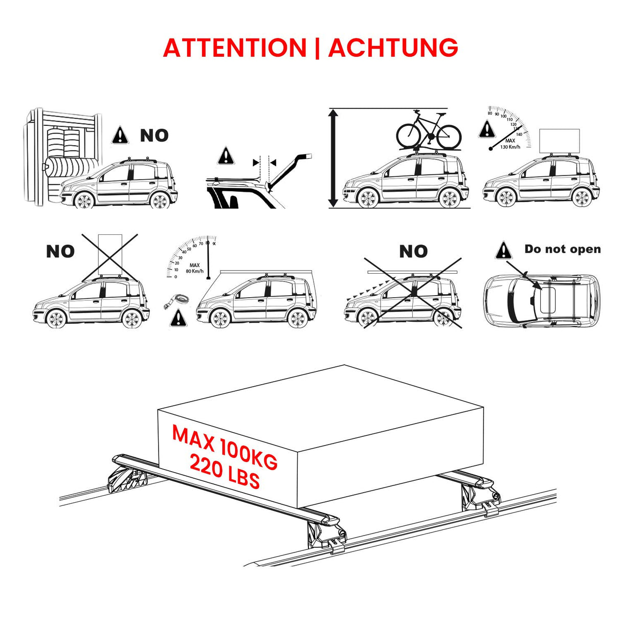 Roof Rack Cross Bars Luggage Carrier fits Flush Rail for BMW X3 G45 2025-2026