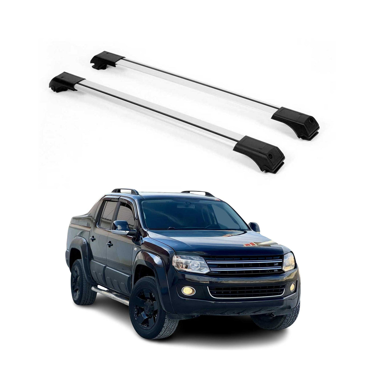 2010-2020 VW Amarok Roof Rack Cross Bars Silver