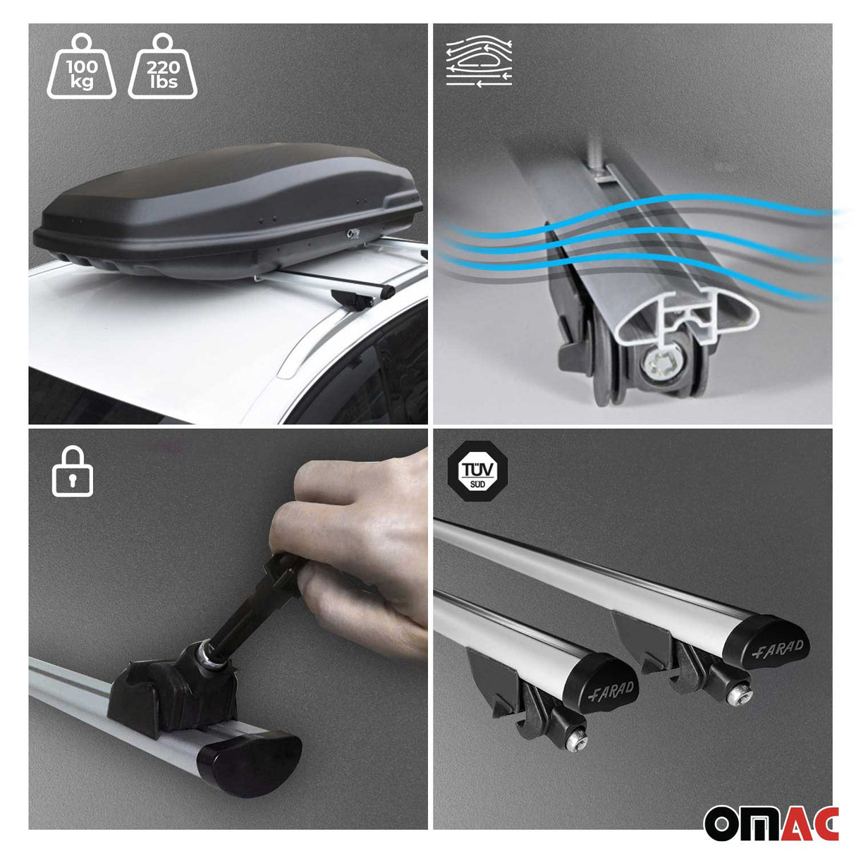 2019-2026 Volvo XC40 Roof Rack Cross Bars Silver