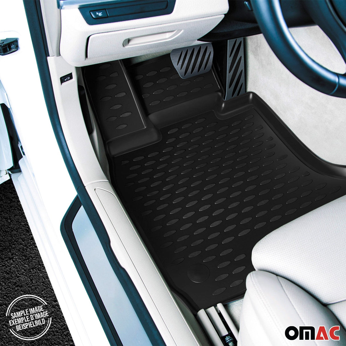 2010-2014 Toyota Yaris Floor Mats Liners Full Set All Weather Black