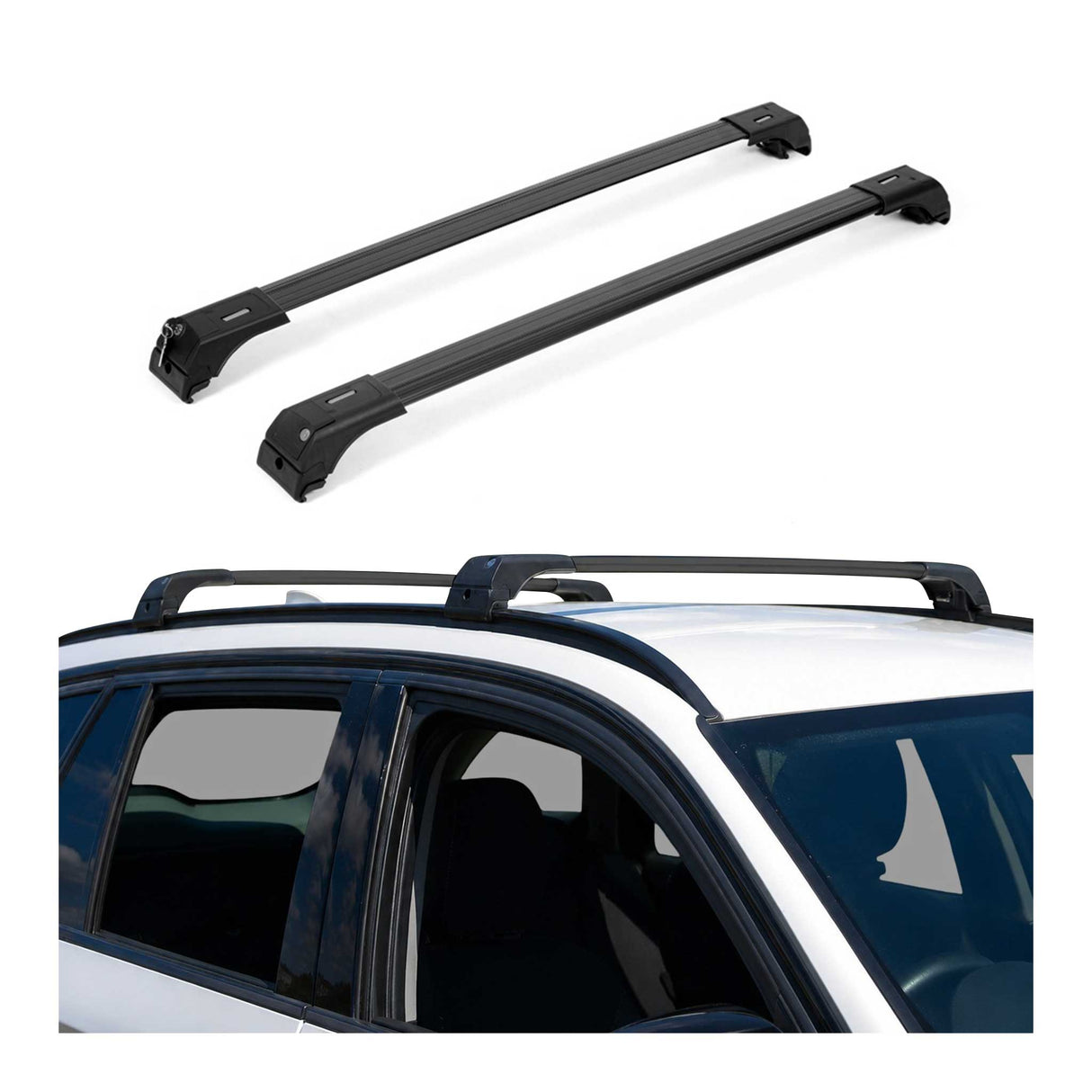 2011-2024 Mitsubishi Outlander Sport Roof Rack Cross Bars Black