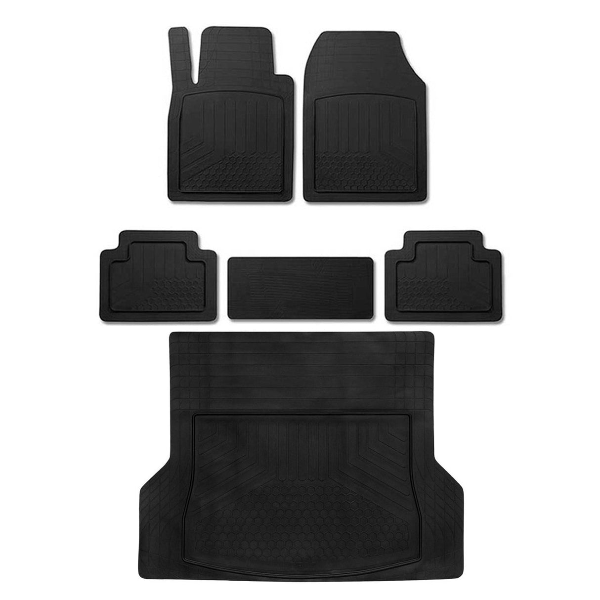 2004-2026 BMW X3 Universal Floor Mats & Cargo Liner Rubber TPE Black 6 Pcs