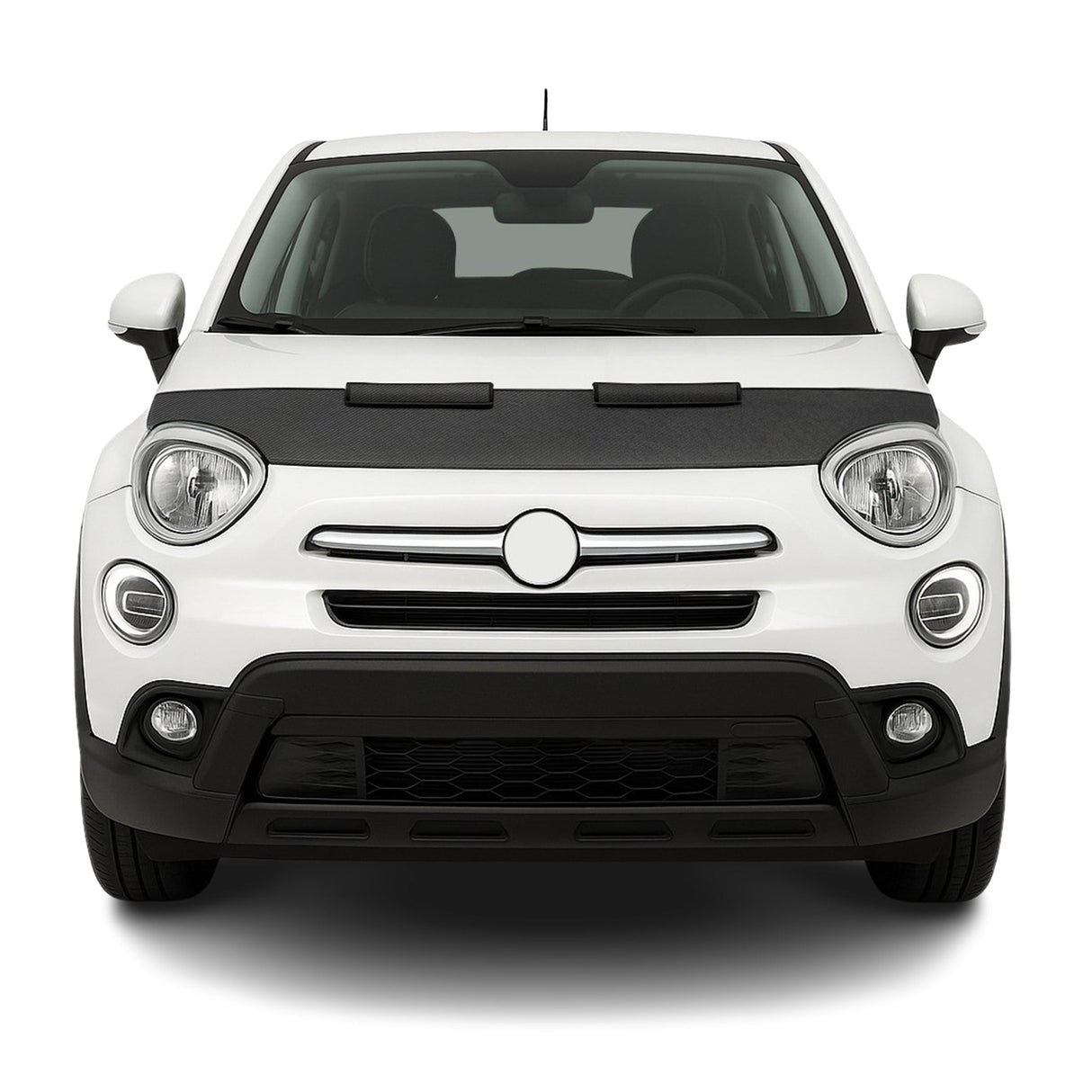 2016-2023 Fiat 500X Car Bonnet Mask Hood Bra Carbon Black 1 Pc