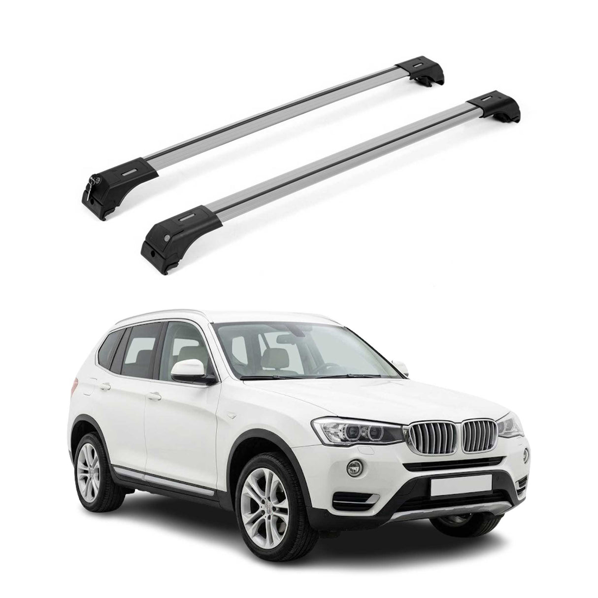 2011-2017 BMW X3 F25 Roof Rack Cross Bars Silver