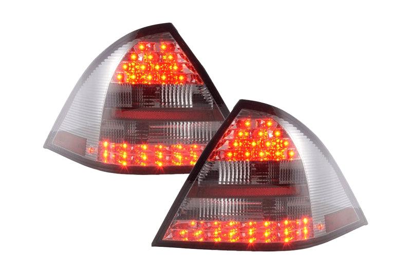Mercedes Benz C-Class (203) Sedan Chrome Smoked LED Taillights Set (2001-2004) - K2 Industries