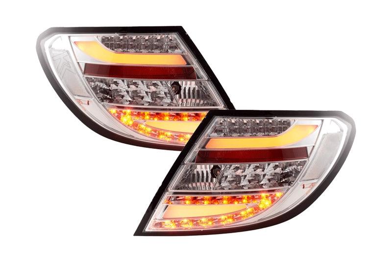 Mercedes Benz C-Class (204) Chrome Clear LED Taillights Set (2007-2011) - K2 Industries