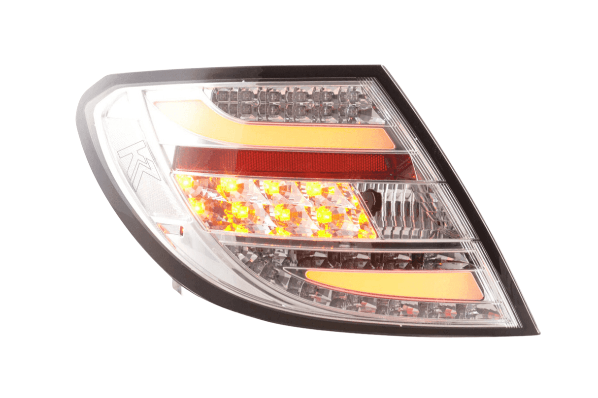 Mercedes Benz C-Class (204) Chrome Clear LED Taillights Set (2012-2014) - K2 Industries