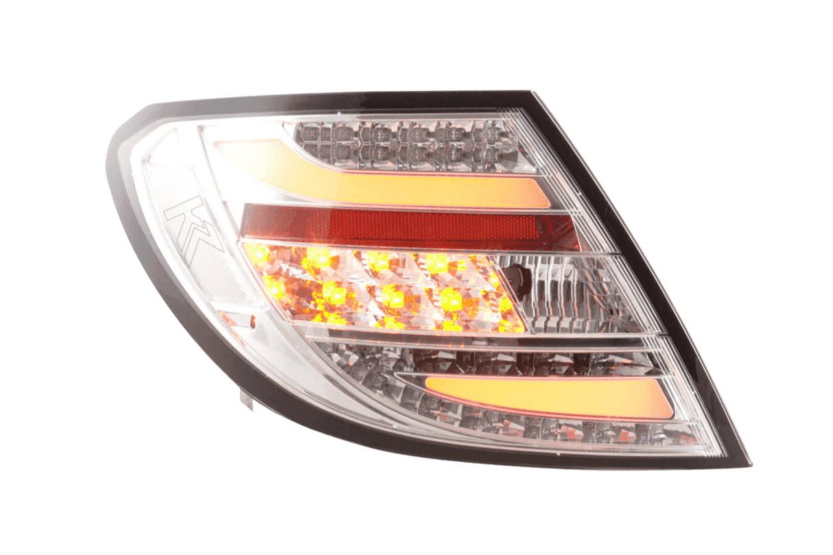 Mercedes Benz C-Class (204) Chrome Clear LED Taillights Set (2012-2014) - K2 Industries