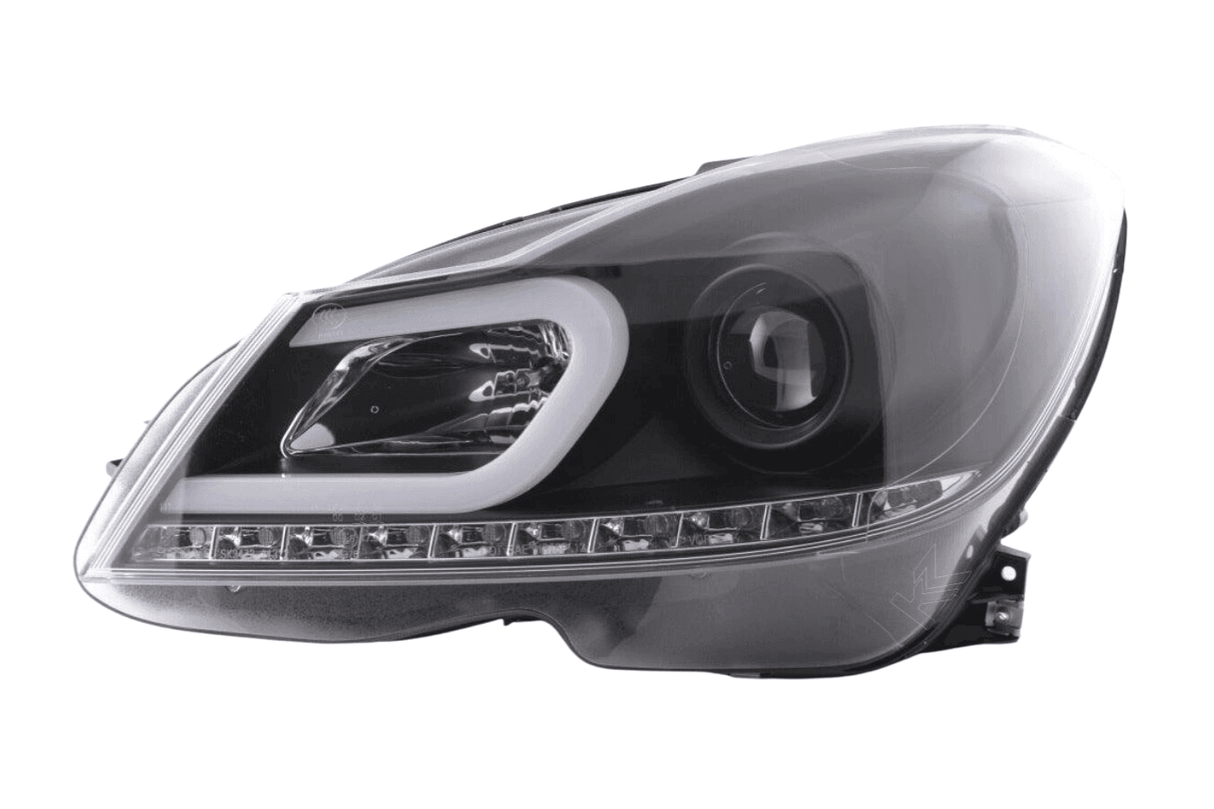 Mercedes-Benz C-Class W204 Black LED Headlights (2011-2014) - K2 Industries