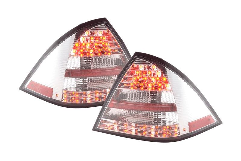 Mercedes W203 Chrome Clear LED Tail Lights (2005-2007) - K2 Industries