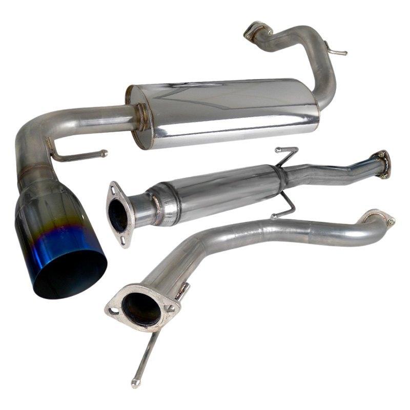 Spec-D Tuning Exhaust Honda CRX (88-91) Polished / Blue Burnt Tip