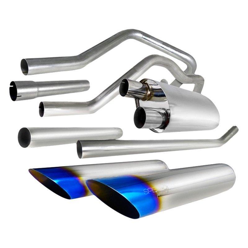 Spec-D Tuning Exhaust Ford F150 V8 (04-08) SuperCab / SuperCrew - 4" Burnt Tips