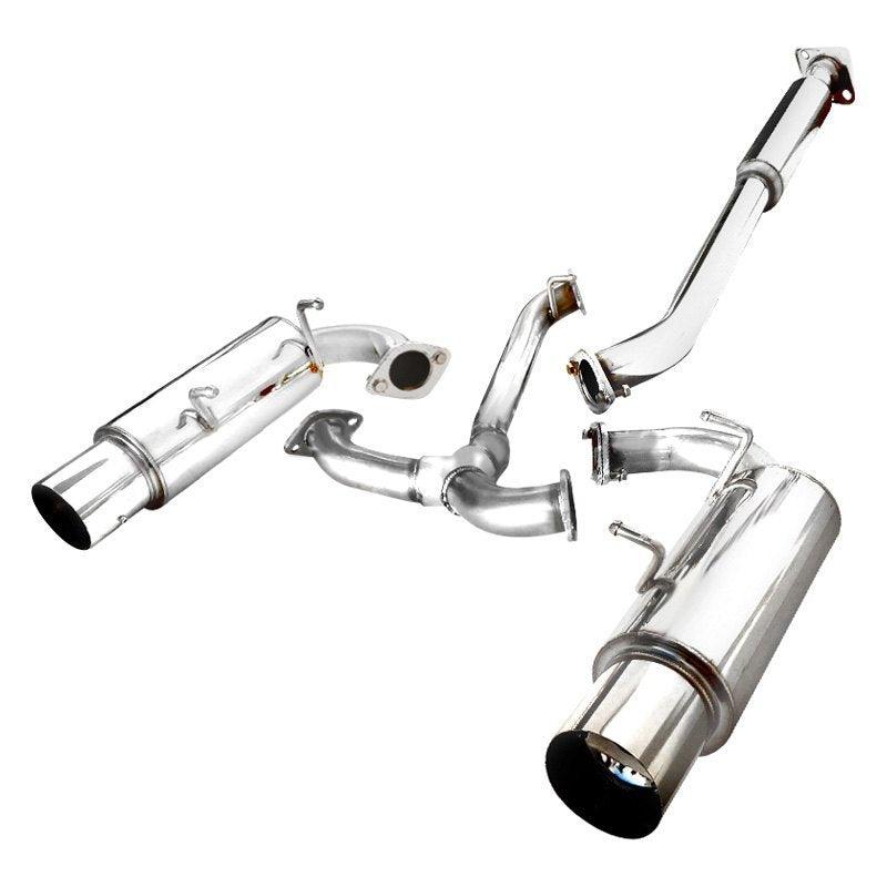 Spec-D Tuning Exhaust BRZ FRS 86 (13-21) Dual N1 Mufflers Blue Burnt / Polished Tips