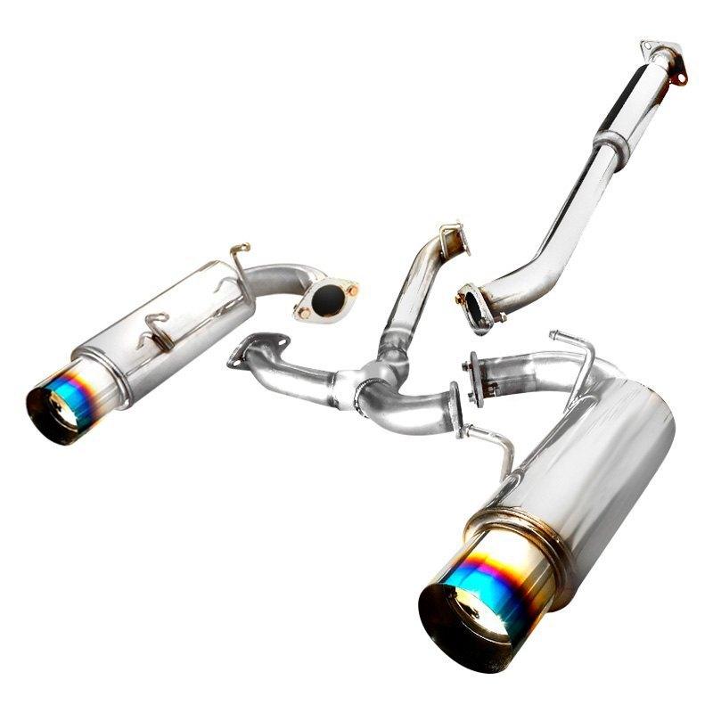 Spec-D Tuning Exhaust BRZ FRS 86 (13-21) Dual N1 Mufflers Blue Burnt / Polished Tips