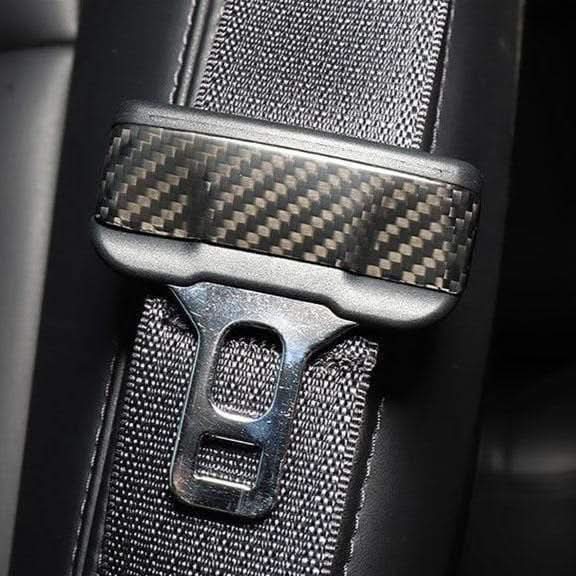 Model 3 / Y Seat Belt Buckle Cover Trim - Carbon Fiber Interior Mods(2pcs)