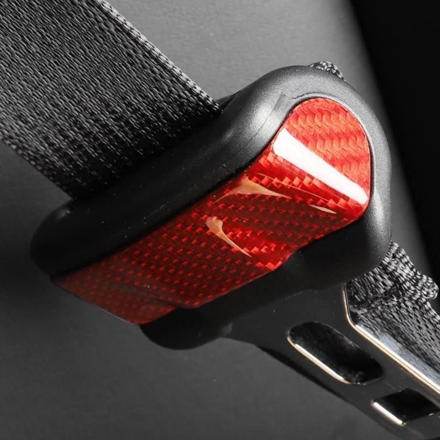 Model 3 / Y Seat Belt Buckle Cover Trim - Carbon Fiber Interior Mods(2pcs)