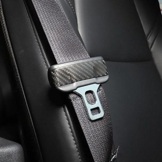 Model 3 / Y Seat Belt Buckle Cover Trim - Carbon Fiber Interior Mods(2pcs)