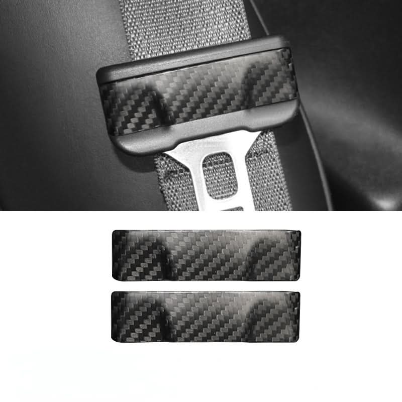 Model 3 / Y Seat Belt Buckle Cover Trim - Carbon Fiber Interior Mods(2pcs)