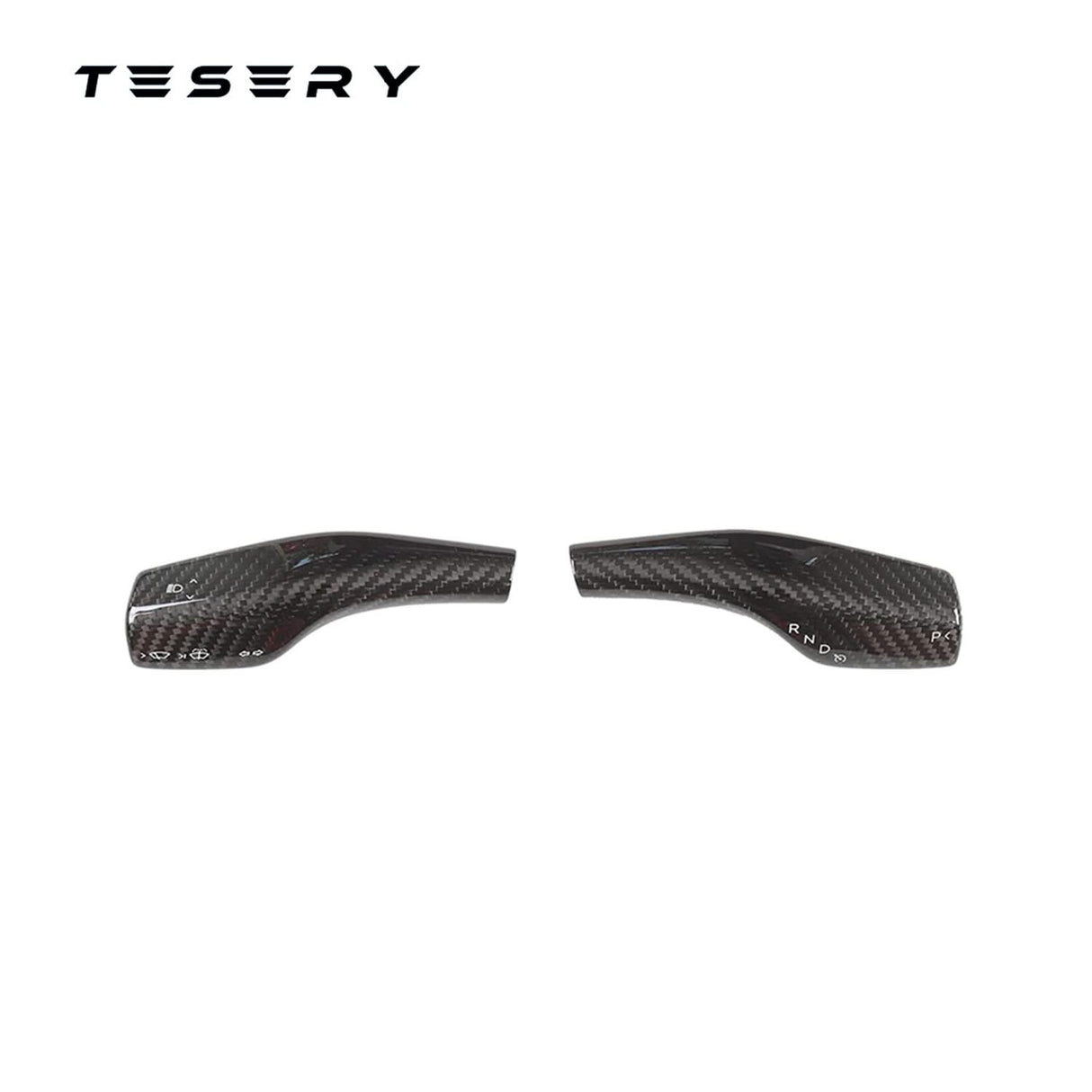 TESERY Model 3 / Y Turn Signal Stalk Cover - Dry Carbon Fiber Interior Mods