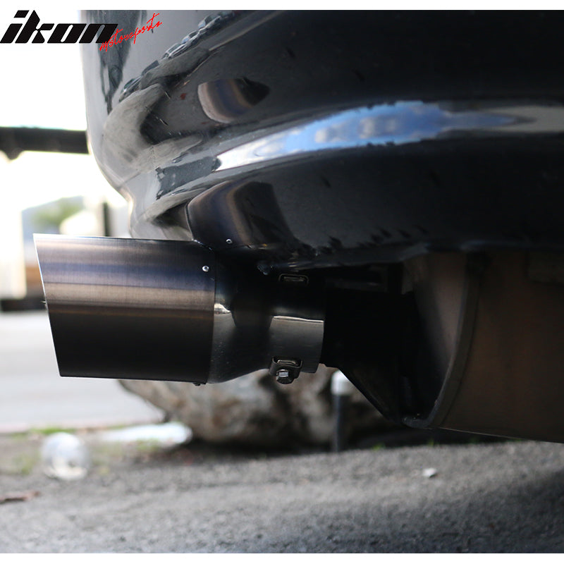 Add On Gunmetal Exhaust Slant Cut Muffler Tip 2.5in ID 3.5in OD