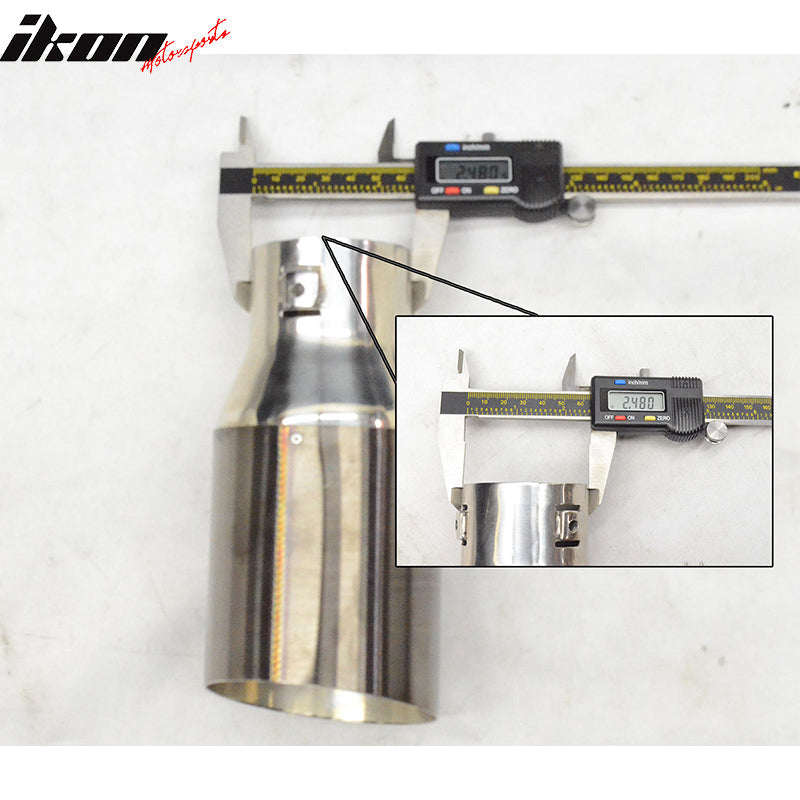 Add On Gunmetal Exhaust Slant Cut Muffler Tip 2.5in ID 3.5in OD