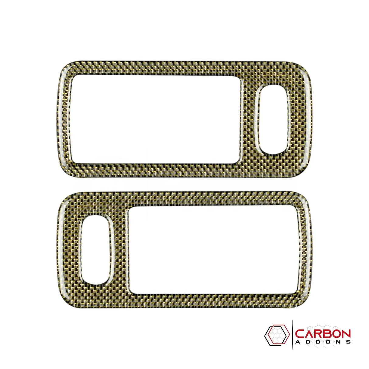 Reflective Carbon Fiber Door Handle Trim Overlay For Mustang 2010-2014