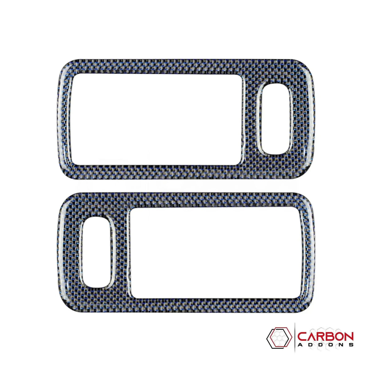 Reflective Carbon Fiber Door Handle Trim Overlay For Mustang 2010-2014