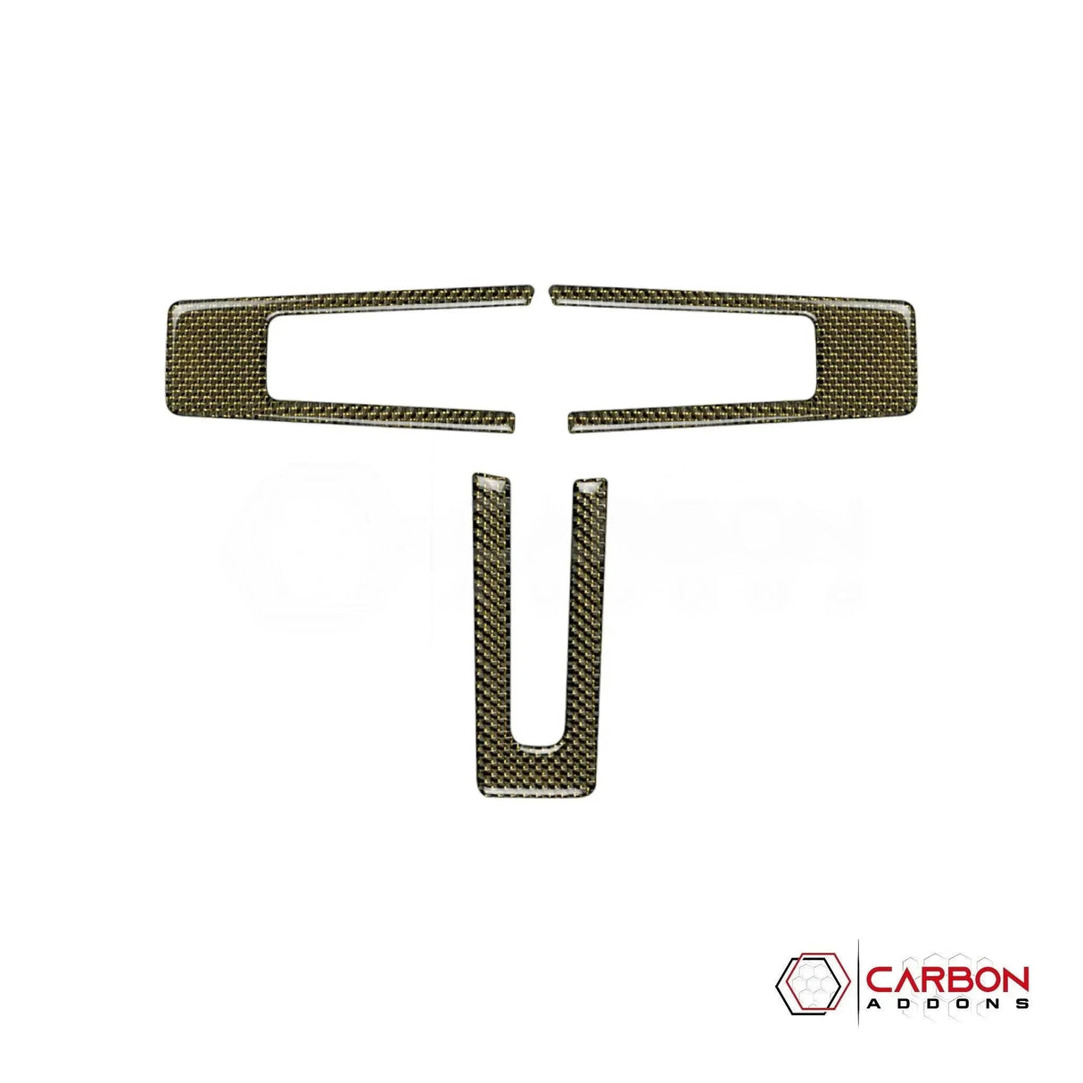 Reflective Carbon Fiber Steering Wheel Trim Overlay For Mustang 2010-2014