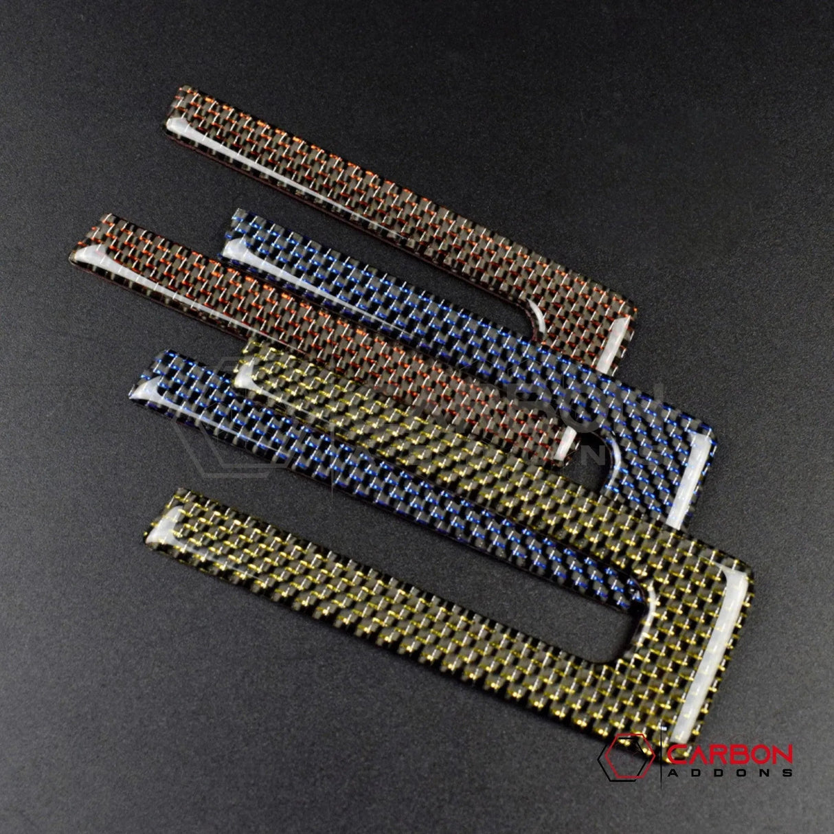 Mustang 2010-2014 Reflective Carbon Fiber Steering Wheel Trim Overlay